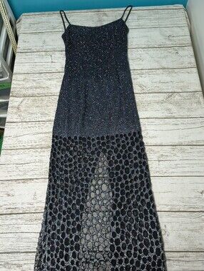 Je Matadi By Sean Mehta Silk And Bead Evening Gown Size Medium